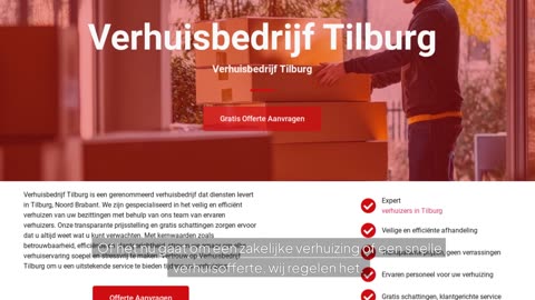 Verhuisbedrijf Tilburg - Professionele Verhuisdiensten in Tilburg