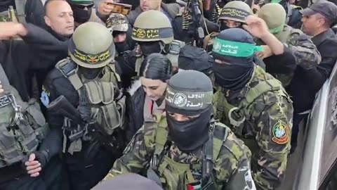 The release of Israeli hostages by Hamas terrorists