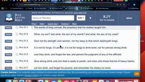 2/26/25 Pro 31:1-6 The ONLY WINE to drink is the BLOOD of CHRIST= the WORD OF GOD