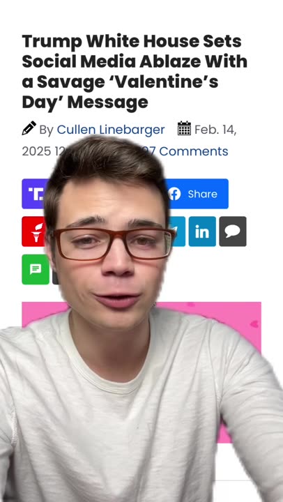 Democrat Influencer Spends Valentine’s Day Crying About Trump