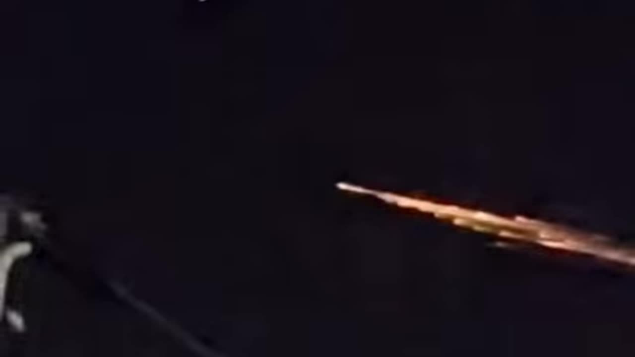 A fireball was filmed falling in the sky over Kagoshima, Japan.