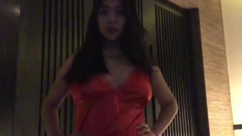 Sexy Lady Wearing Red Dress