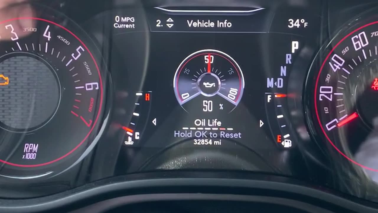 2022 Dodge Challenger SXT - Oil life reset.MP4