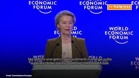 Ue,Von der Leyen a Davos 2025 'Manteniamo la rotta sulla transizione energetica' Voglio essere molto chiara: l'Europa resta sulla sua rotta per accelerare la transizione verso l'energia pulita