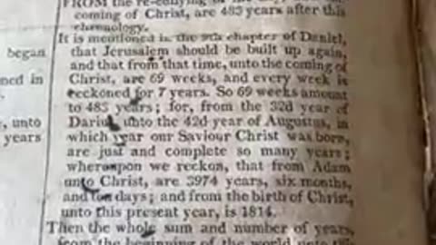 BIBLE 1813 tells yeshua was born 6000 years ago