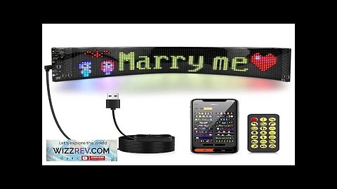 Smart Bluetooth Flexible LED Pixel Screen Strip 5V USB DIY Graffiti Logo Review