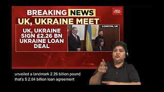 ASL interpreted - President Zelenskyy meets UK PM to get 2.26 billion pounds