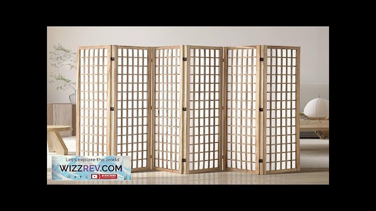 Timber Divider Mini VEVOR Room Divider 6 Panel Japanese Room Divider Wood Folding Privacy ...