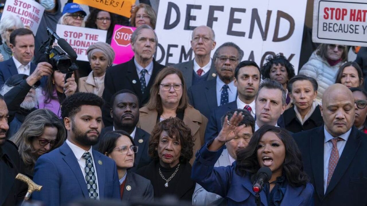 DOE Demonstration: Trump Says Democrats Don't Love America And Calls Maxine Waters A 'Lowlife'