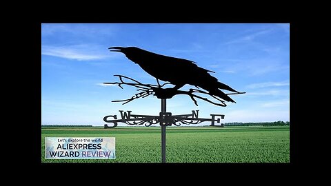 New Metal Halloween Crow Weather Vane Standing Decor Roof Wind vane Garden Review