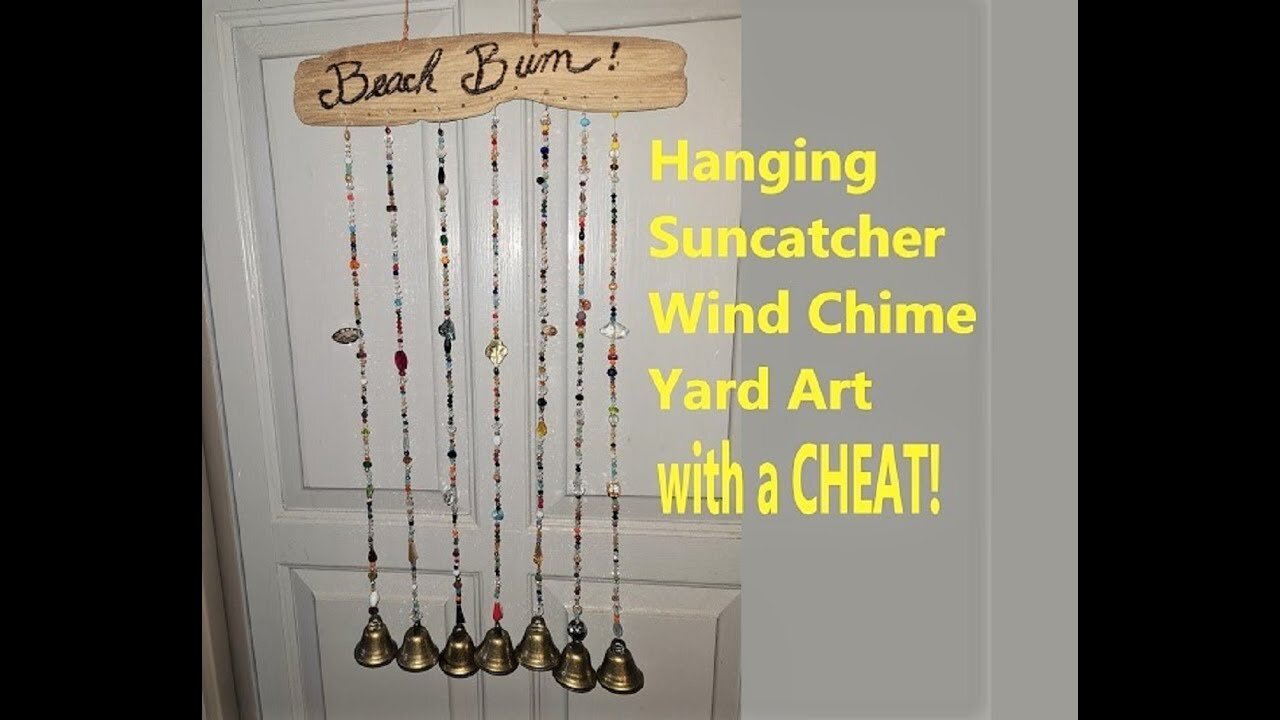 Make a hanging suncatcher, wind chime, yard art.... cheat on the bead stringing!