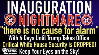 Inauguration Nightmare! Critical White House Security JUST DROPPED!”there is no cause for alarm”