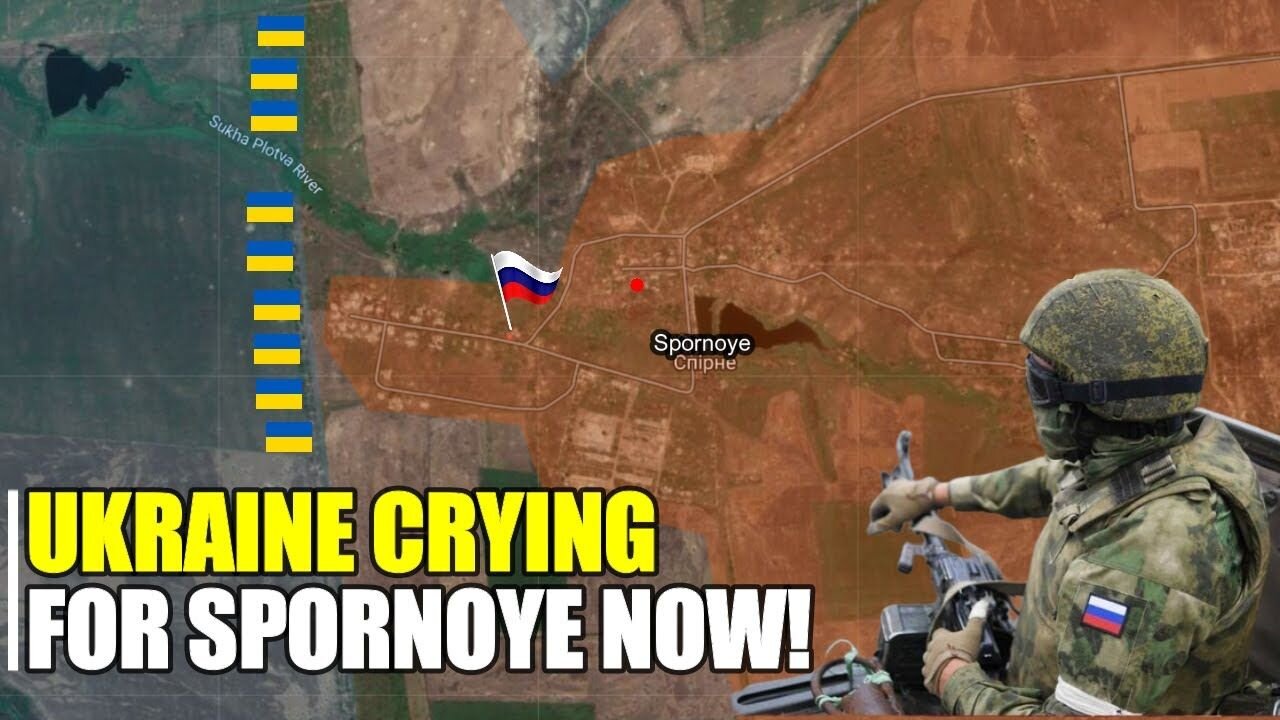 UKRAINE FALLING! Russian flag flew over Spornoye to mark it's capture