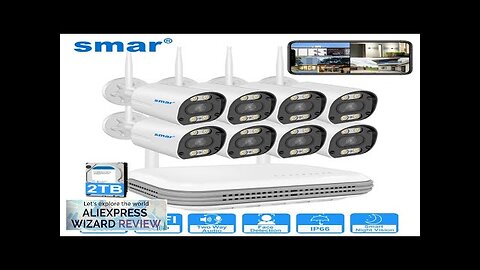 Smar Wireless CCTV System Wifi Camera Kit 5MP HD Security Camera Audio Review