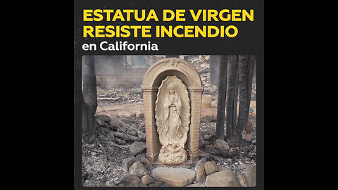 Estatua de la Virgen de Guadalupe resiste incendio en Los Ángeles