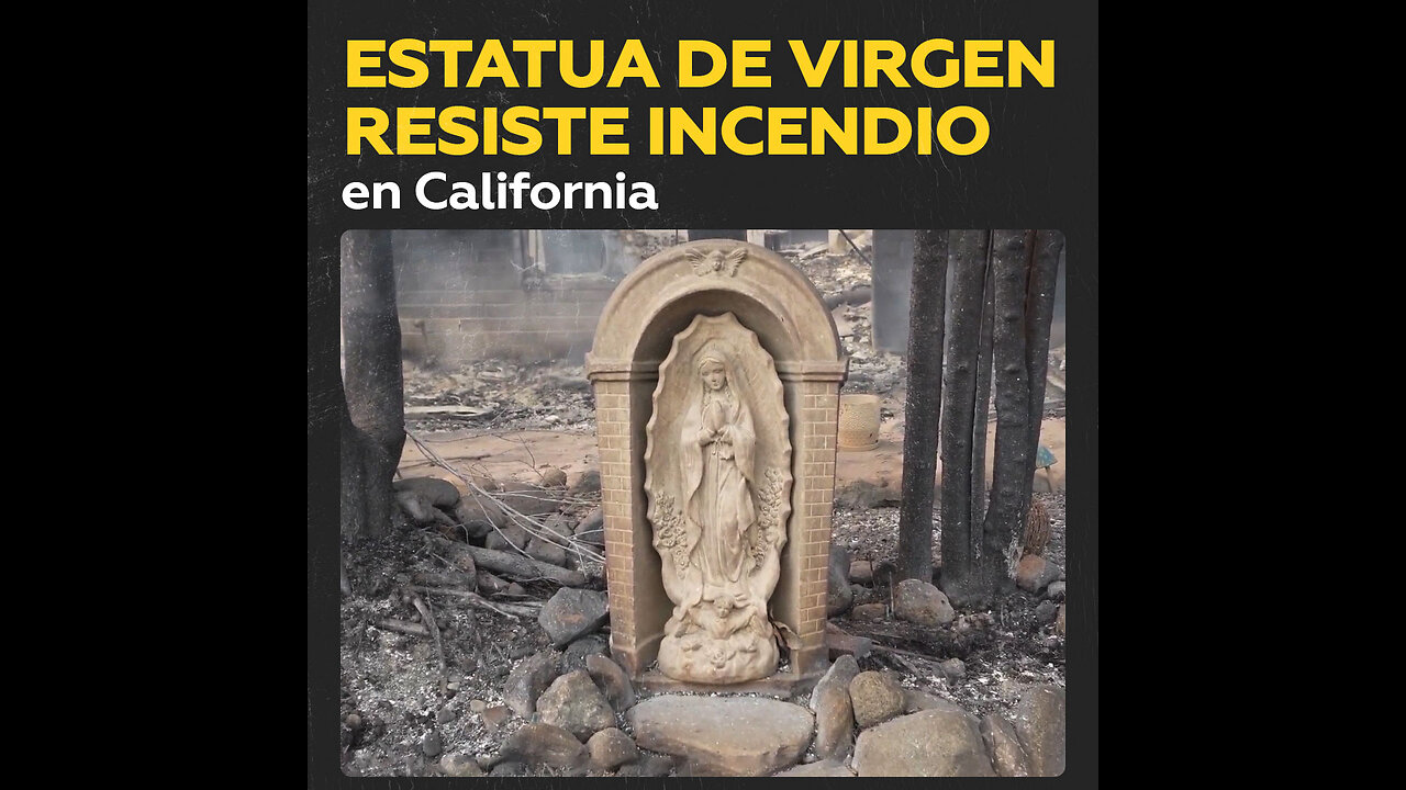 Estatua de la Virgen de Guadalupe resiste incendio en Los Ángeles