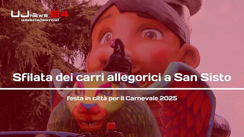 Sfilata dei carri allegorici a San Sisto festa in città per il Carnevale 2025