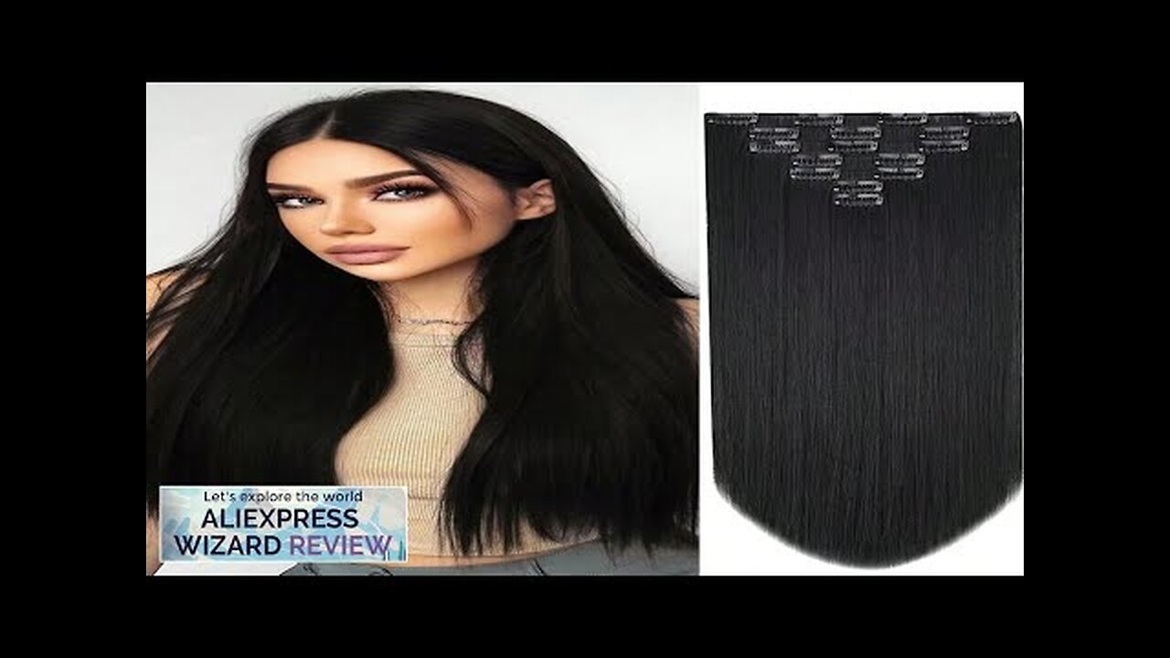 Synthetic Wig 6Pcs 16 Clips 24 Inch Wavy Curly Full Head on Review