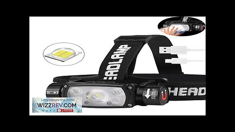 XHP50 LED Headlamp Sensor USB Rechargeable with 21700 Battery Flashlight Torch Head Review