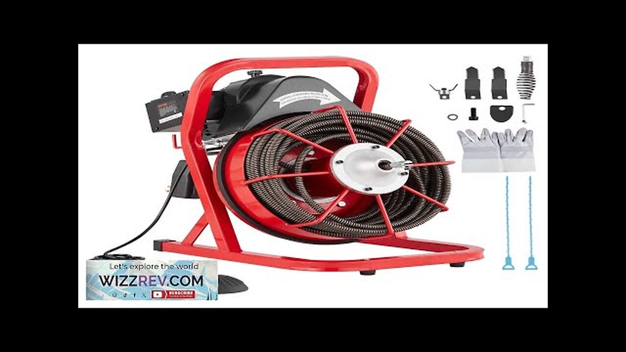 VEVOR Drain Cleaner Machine Drain Auger 75FT x 1/2 Inch Manual Feed Review