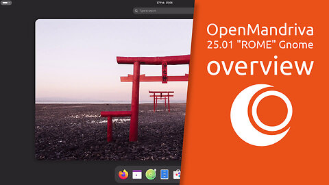 OpenMandriva 25.01 "ROME" Gnome overview | ROME, the OpenMandriva rolling edition.