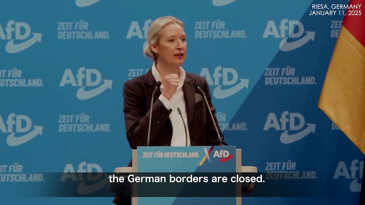 Alice Weidel AfD´s Chancellor Candidate: Nordstream, Energy policy & Closed German Borders