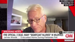 James Woods breaks down on CNN As he lost his home in the CA Fires