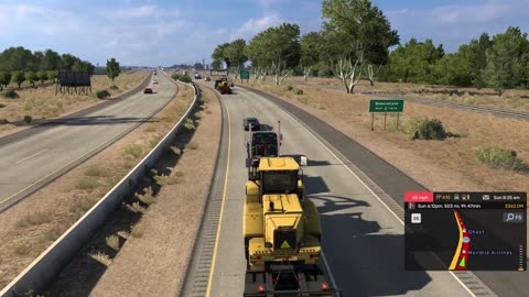 American Truck Simulator LowBoy Run With Wheel Loader