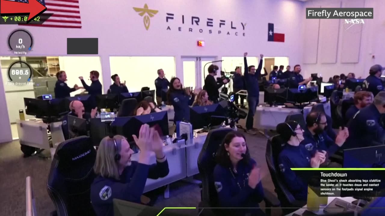 Moment Blue Ghost spacecraft landed on the Moon