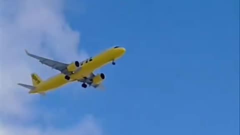 Spirit Airlines Jet Flying Over Kamm's Corner Neighborhood Cleveland Ohio