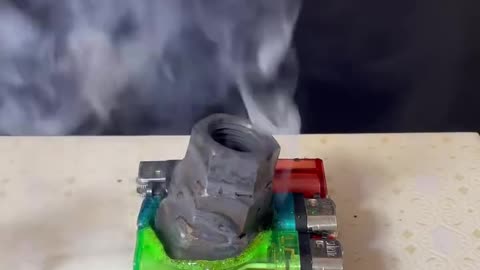 Red Hot Metal Hex Nuts Vs Lighters