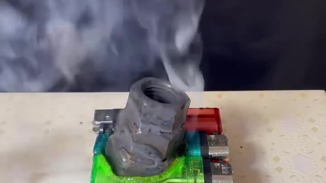 Red Hot Metal Hex Nuts Vs Lighters