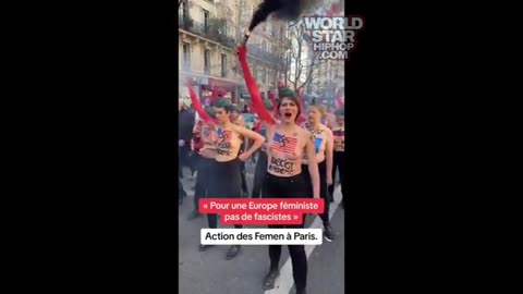 Topless Protesters Use U.S., EU, And Russian Flags To Expose A “Fascist Pandemic”