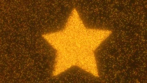 Bright Glowing Five Point Star Shape Composed Of Tiny Sparkle Lights 4K 60fps Wallpaper Background