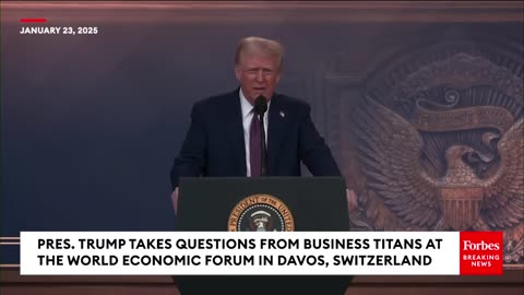 Trump's WEF address: 'The Green New Deal Was Such A Total Disgrace'