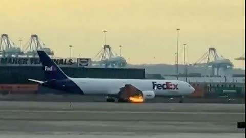 FedEx Cargo Plane Makes Emergency Landing Following Engine Fire, After Bird Strike