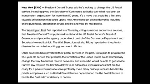 URGENT! IF TRUMP DOES THIS TO THE POST OFFICE IT MEANS THE END OF OFFLINE COMMUNICATIONS FOR ALL!