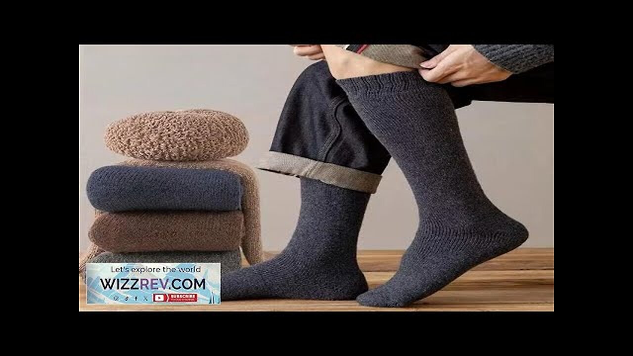 3 Pair Winter Thick Warm Knee-High Men's Wool Socks Men's Merino Calf Review