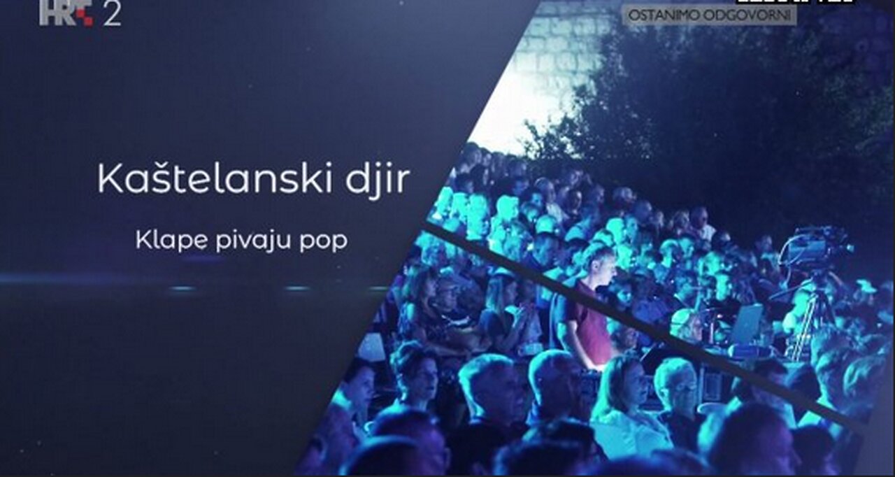 21. Večeri dalmatinske pisme Kastelanski dir 2019. Klape pivaju pop snimka koncerta