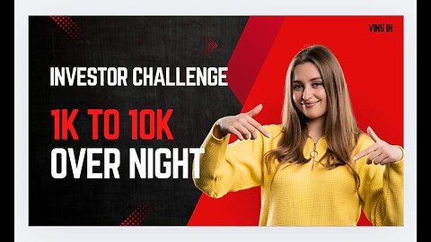 Investor challenge of 1000 $ Capital To 10,000 $ overnight Target 🎯 With Mr Vins and Genius Host ✨