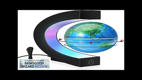 Magnetic Levitating Globe World Map with LED light Home Office Decoration Educational Review