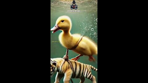 duckling saves tiger's cub