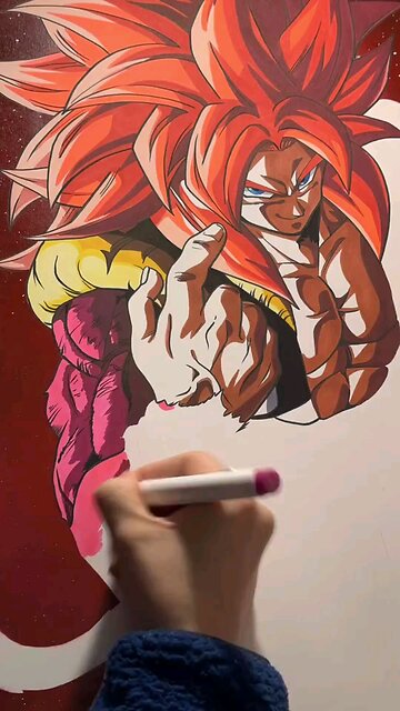 Drawing a Gogeta SSJ 4 part # 2 ✍️