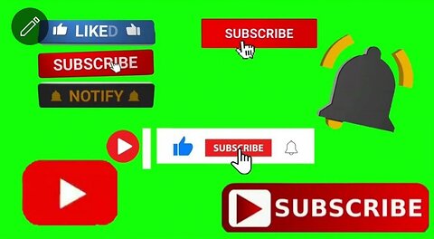 Subscribe Button Green Screen No Copyright On YouTube