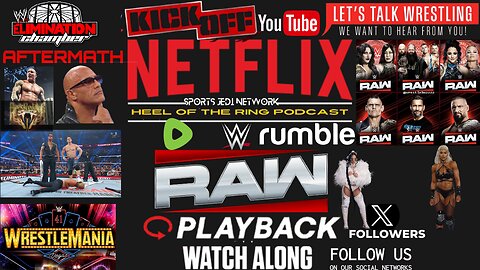 WATCH ALONG WWE MONDAY NIGHT RAW WRESTLING HEEL OF THE RING PODCAST Live