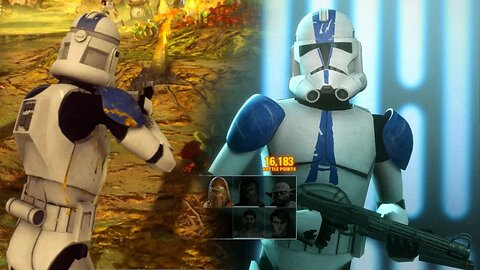 Clone Wars Style Clones from the Show Fighting on Felucia