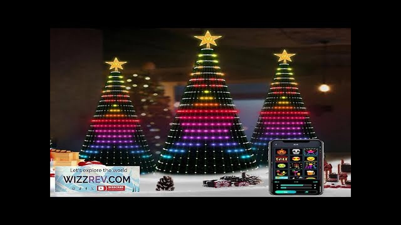 APP Smart Christmas Tree Lights DIY Bluetooth Point Control Symphony LED RGB Review