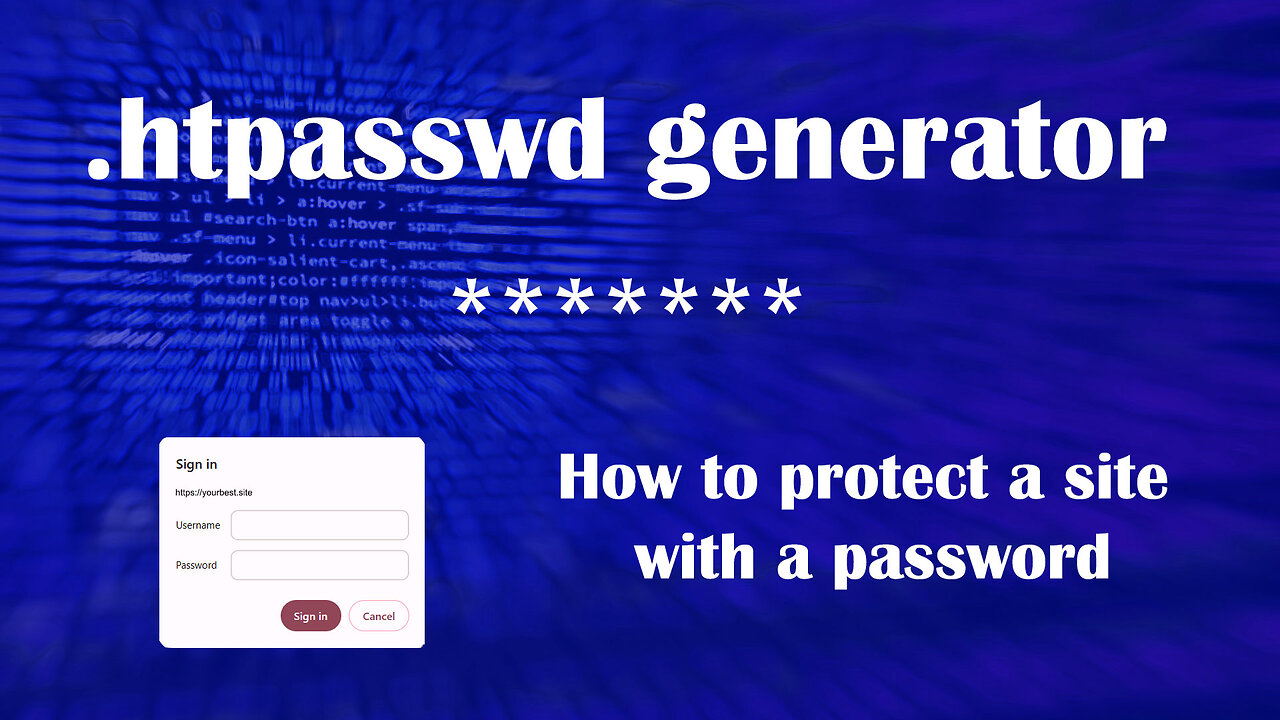 How to Password Protect a Website (with .htpasswd file)