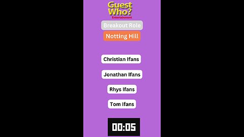 Guest This Actor #241 Like A Quick Quiz? | Notting Hill