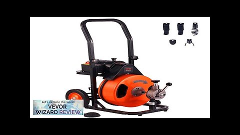 VEVOR Drain Cleaning Machine 100FT x 3/8 Inch Sewer Snake Machine Auto Review